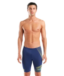 Bañador jammer para hombre arena Performance Design – Azul marino/amarillo