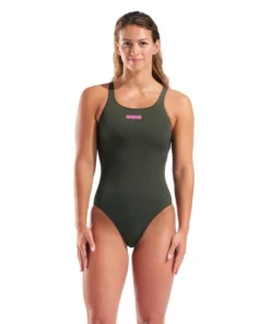 Bañador liso arena Performance para mujer Swim Pro Team – Salvia oscuro