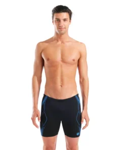 Bañador mid jammer para hombre arena Performance Graphic – Negro/Turquesa