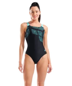 Bañador para mujer arena Feel Kikko Swim Pro Back – Negro/Agua