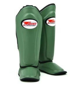 Protège-tibias doublement rembourrés Twins – Vert olive
