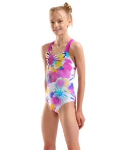 Bañador para niña arena Feel Spraying Swim Pro Back – Blanco Multi