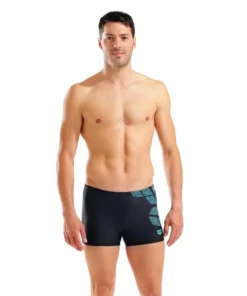 Bañador short para hombre arena Feel Kikko – Negro/Agua