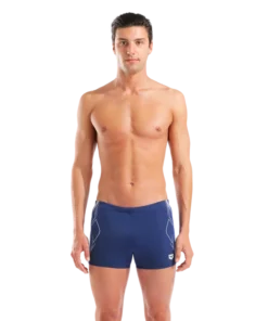 Bañador short para hombre arena Performance Graphic – Azul marino/blanco