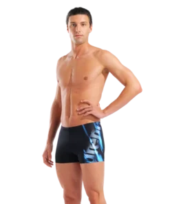 Bañador short para hombre arena Performance Placement – Negro/Negro