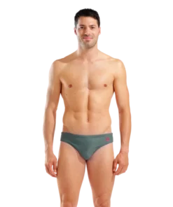Bañador slip arena para hombre Santamarias R – Salvia/Rojo