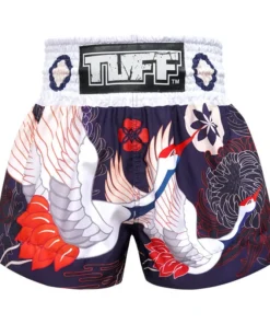 Short de Muay Thai TUFF – Bleu marine Motif grues japonaises