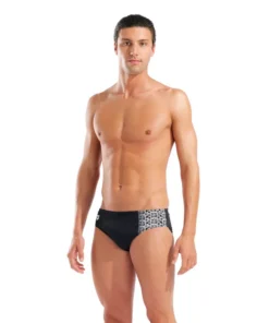 Bañador slip para hombre arena Performance Logo – Blanco y negro