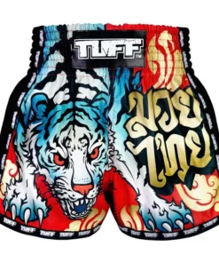 Short de Muay Thai TUFF – Style rétro Red Furious Tiger