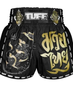 Short de Muay Thai TUFF – Style rétro Singha Yantra avec drapeau de guerre