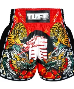 Short de Muay Thai TUFF – Style rétro Dragon et Tigre chinois