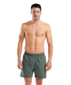 Bóxer de playa arena para hombre Fundamentals R – Salvia/Rojo