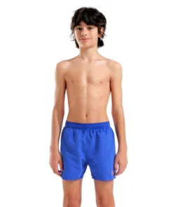 Bóxer de playa para niño arena Solid R – Azul neón/Team