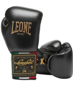Gants de boxe Leone Orlando Classico Tricolore Lace – Noir