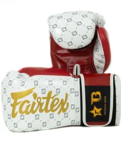 Gants de boxe Fairtex X Booster Star – Blanc/Rouge