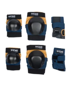 Kit Protecciones de Skate TSG – NIGHT BLUE – DUSK YELLOW