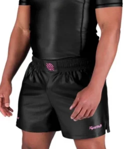 Short de JJB Sanabul Tropic Vice coupe haute – Noir/Rose