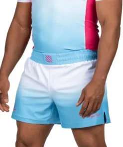 Short de JJB Sanabul Tropic Vice coupe haute – Blanc/Rose/Bleu
