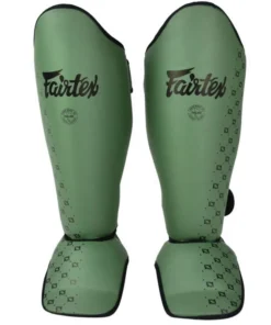 Protège-tibias Fairtex Muay Thai – Vert olive