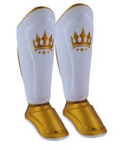Protège-tibias Playerz Power – Blanc/Or