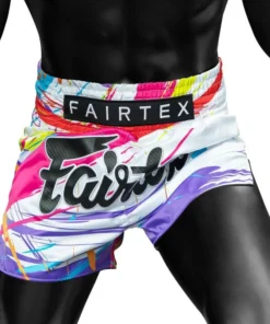 Short de Muay Thaï Fairtex World Music – Blanc
