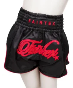 Short de Muay Thai Fairtex rouge nuit pour enfant