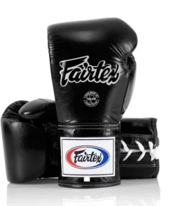 Gants de compétition à lacets Fairtex – Noir