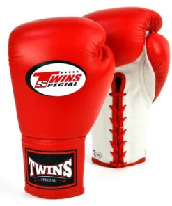 Gants de boxe à lacets Twins – Rouge