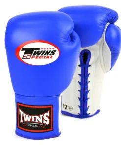 Gants de boxe à lacets Twins – Bleu
