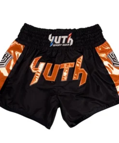 Short de Muay Thai Yuth Hologram – Noir/Orange