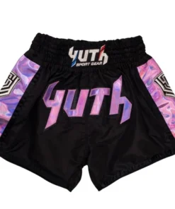 Short de Muay Thai Yuth Hologram – Noir/Violet