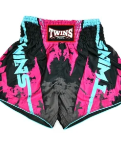 Short de Muay Thai Twins Candy – Noir/Rose
