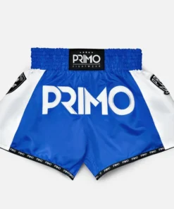 Short de Muay Thai Primo – Série Free Flow – Bleu Stadium Classic