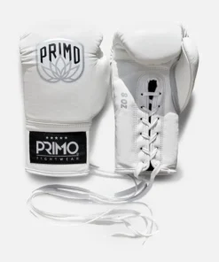 Gants de boxe à lacets Primo Pro – Blanc