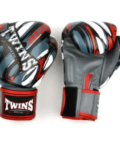 Gants de boxe Twins Demon – Gris/Rouge