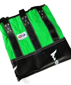 Sac de frappe extra large en cuir Fairtex HB3 noir-vert (non rempli)
