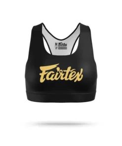 Soutien-gorge de sport classique Fairtex – Noir/Or