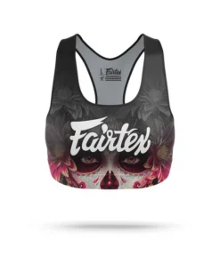Soutien-gorge de sport Fairtex Stamp – Noir/Rose
