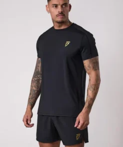 T-shirt d’entraînement Gym King Fight Division – Noir/Or