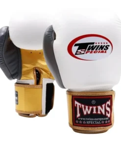 Gants de boxe Twins 3 tons – Blanc/Or/Gris