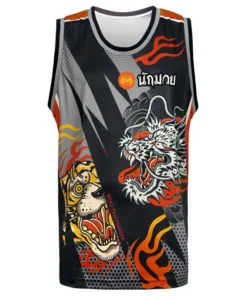 TUFF Tank Top – Black Dragon and Tiger