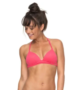 Parte de arriba Top Bikini Roxy Essentials Rouge Red