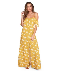Vestido Billabong Shoulder Sway Citrus Sincerely Jules