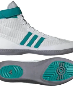 Adidas Combat Speed 4 Wrestling Boots – White/Teal
