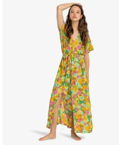 Vestido Billabong Love Club Palm Green
