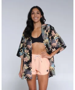 Blusa Kimono Salty Crew Desert Island Cover Up Black