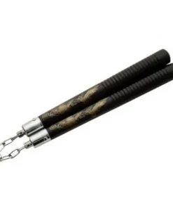 Nunchaku bois chaîne Dragon – Noir