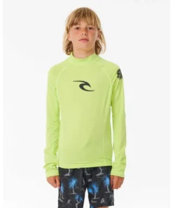 Licra Rip Curl Brand Wave UPF 50 Lime Ls