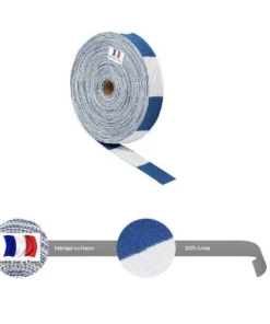 Rouleau de ceinture Yoseikan Budo Noris – Blanc/Bleu – 50 mètres