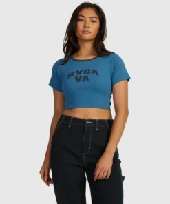 Top Rvca Strange Times Half Baby Cool Blue